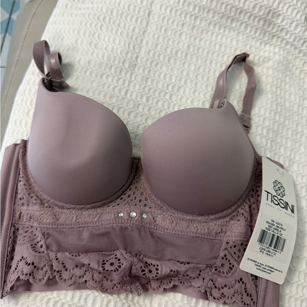 ISSI Women's Elegant Lace Bra - Dusty Pink